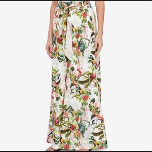 Catherine Malandrino Belted Wide-Leg Pants, Jungle Floral